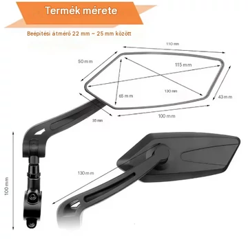 Visszapillantó tükör elektromos rollerhez